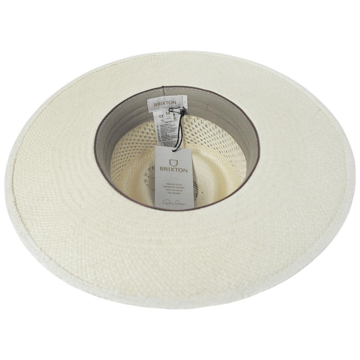 BRIXTON HATS | Jo Vent Crown Panama Straw Fedora Hat | 104051 | under | PANAMA WHITE