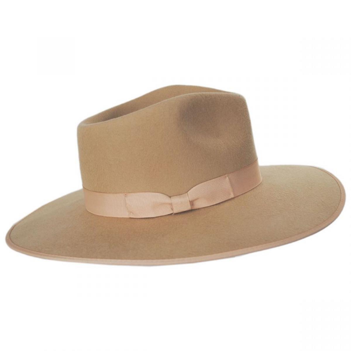 Lack of Color | Wool Felt Rancher Fedora Hat | 124303 | profile | CARAMEL