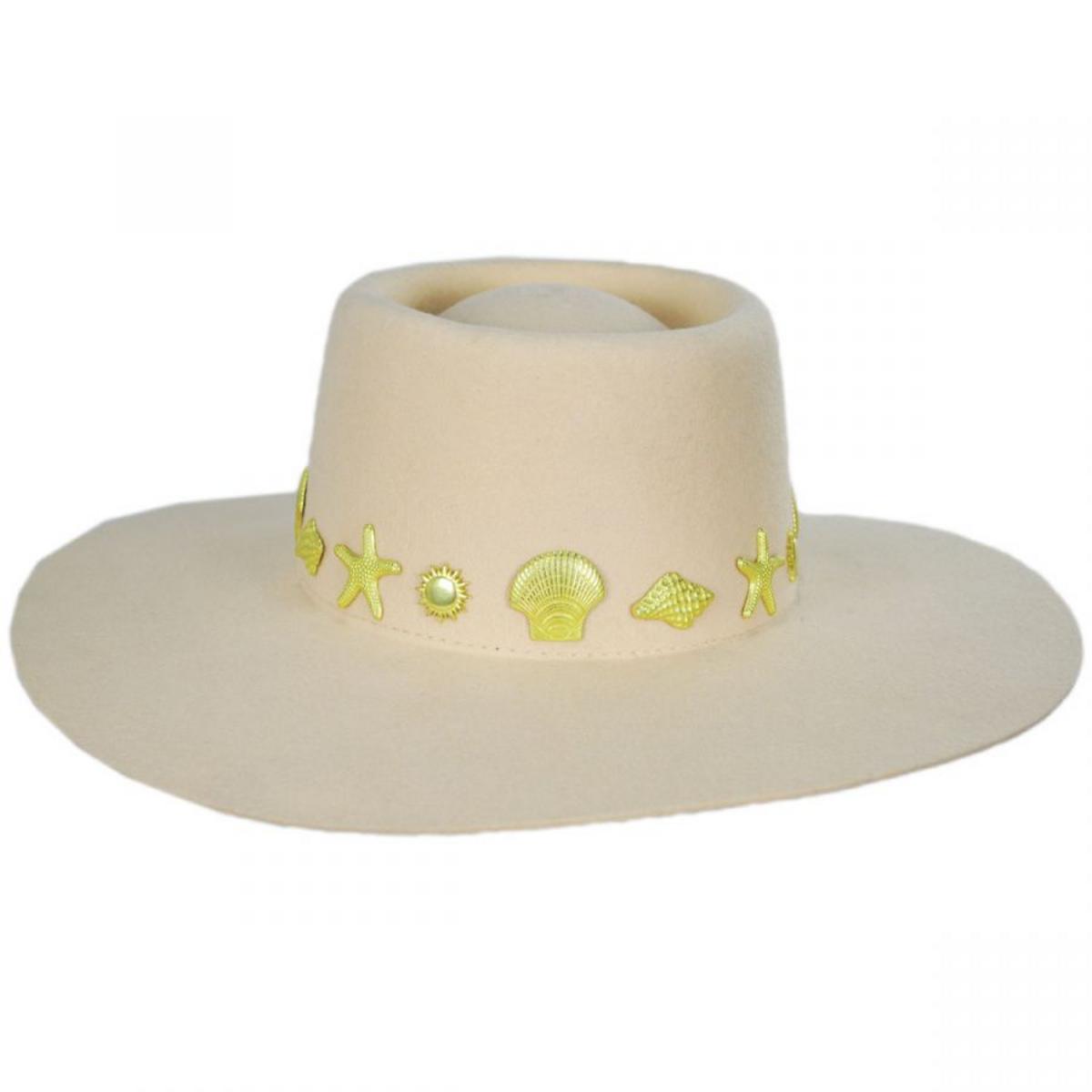 Lack of Color | Seaside Wool Felt Boater Hat | 124313 | front | IVORY