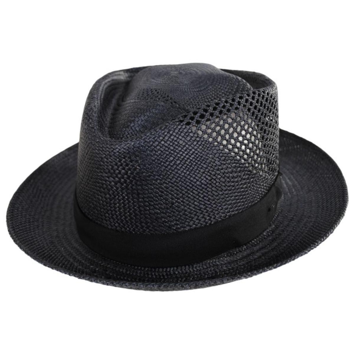 Bailey 1922 | Hurtle Panama Straw Fedora Hat | 127737 | lead | BLACK