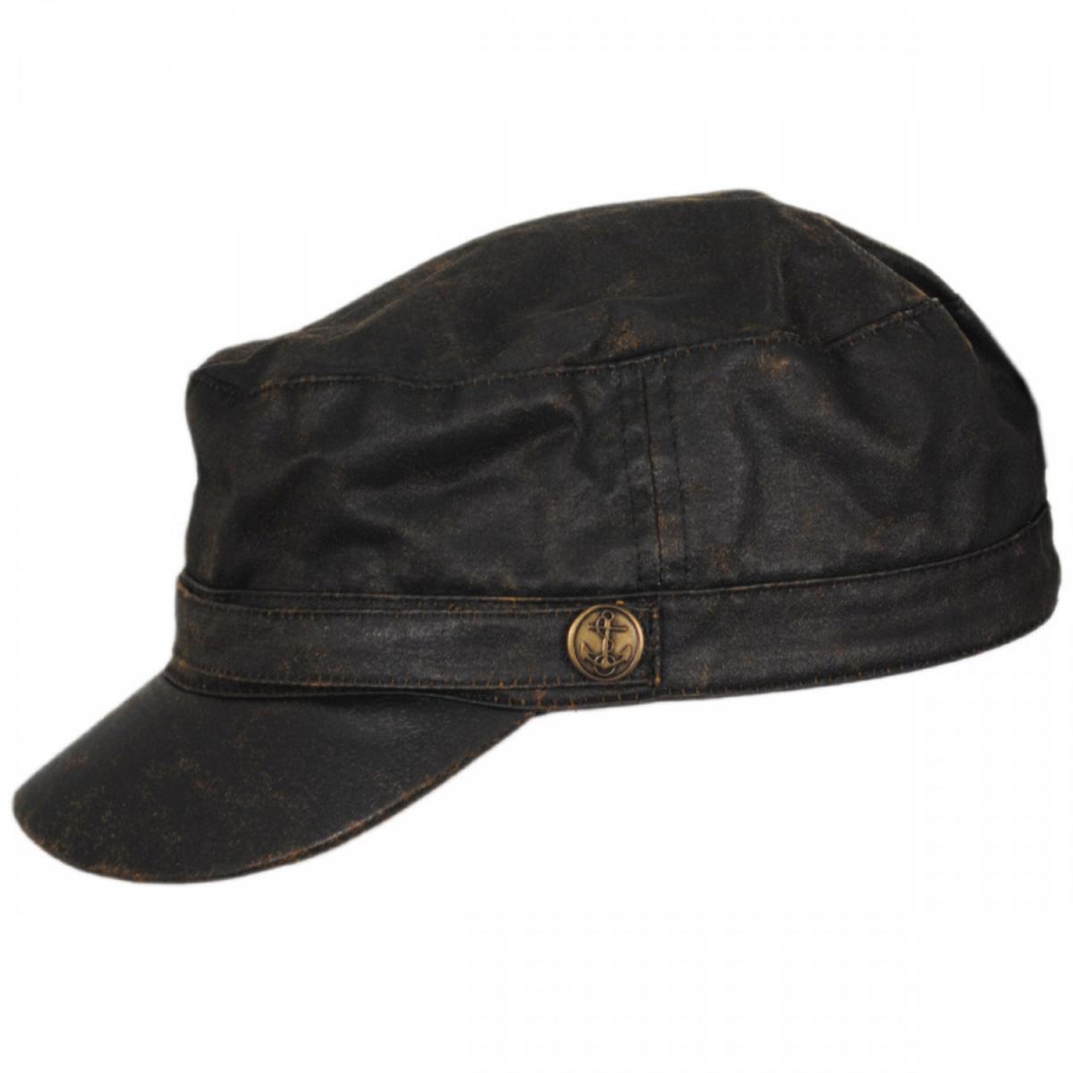 Jaxon Hats | Weathered Cotton Army Cadet Cap | 222301 | profile | BROWN