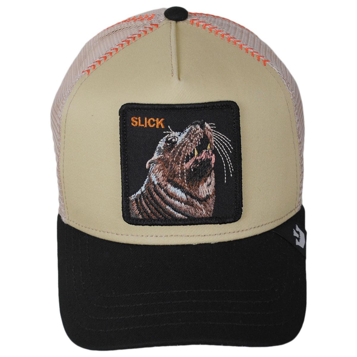 Goorin Bros | Seal Mesh Trucker Snapback Baseball Cap | 200715 | front | BEIGE