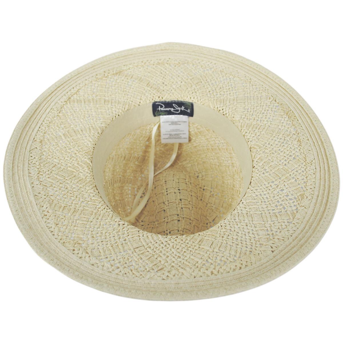 Panama Jack | Bondi Toyo Straw Safari Fedora Hat | 102001 | under | NATURAL