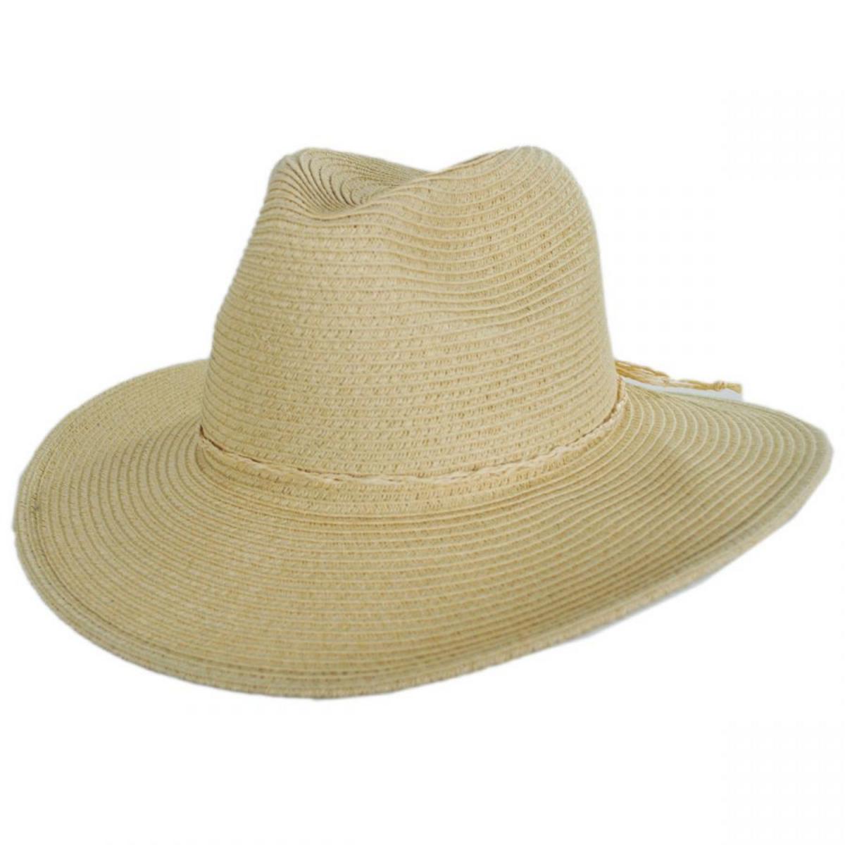 San Diego Hat Company | Ultrabraid Water Repellent Toyo Straw Fedora Rain Hat | 103653 | lead | NATURAL