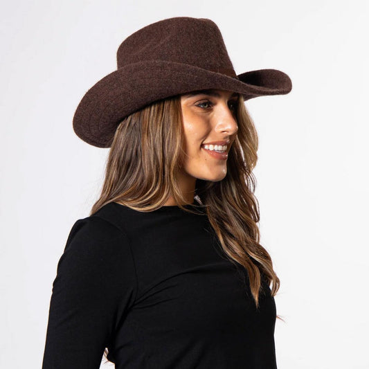 San Diego Hat Company | Rowley Wool Knit Cowboy Hat | 108660 | lsmone | CHOCOLATE