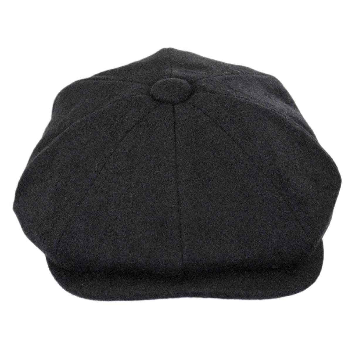 Jaxon Hats | Wholesale Pure Wool Newsboy Cap B2B Pre-Pack | B2B167767 | front | CHARCOAL