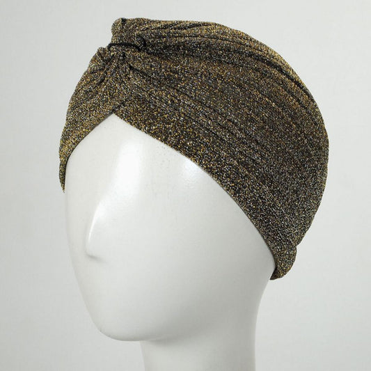 Jeanne Simmons | Metallic Poly Turban | 106534 | lead | GOLD