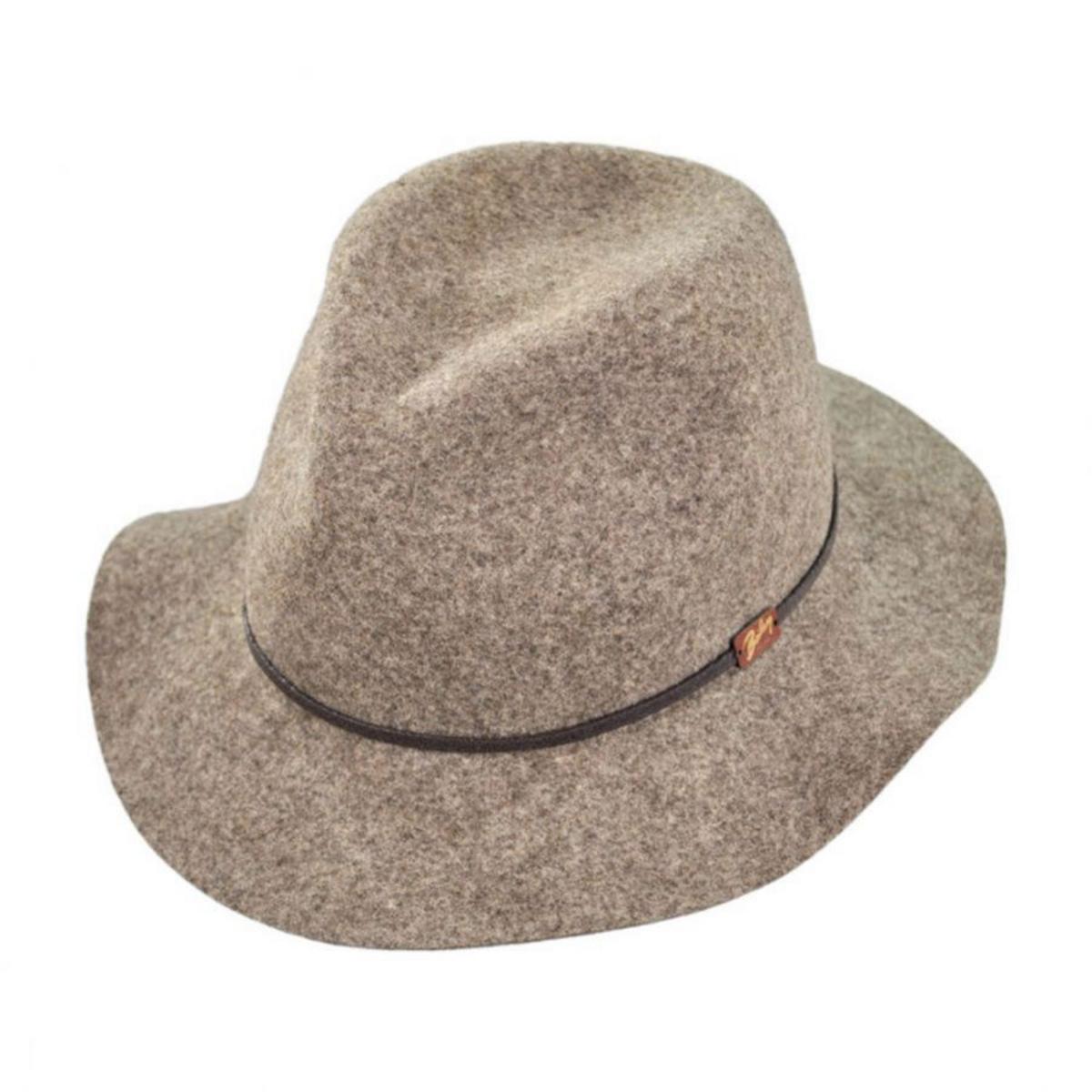 Bailey 1922 | Jackman Rollable Wool LiteFelt Fedora Hat | 130074 | lead | DARK BROWN