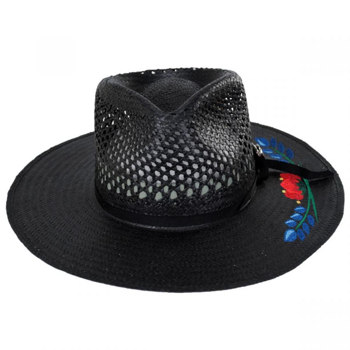 Renegade | Merit Toyo Straw Fedora Hat | 127724 | front | BLACK