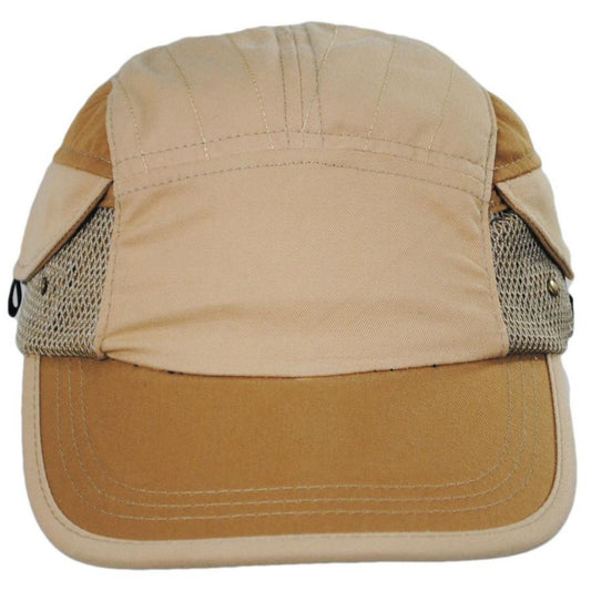 Dorfman Pacific | Squall Waterproof Earflap Ball Cap | 200347 | front | TAN