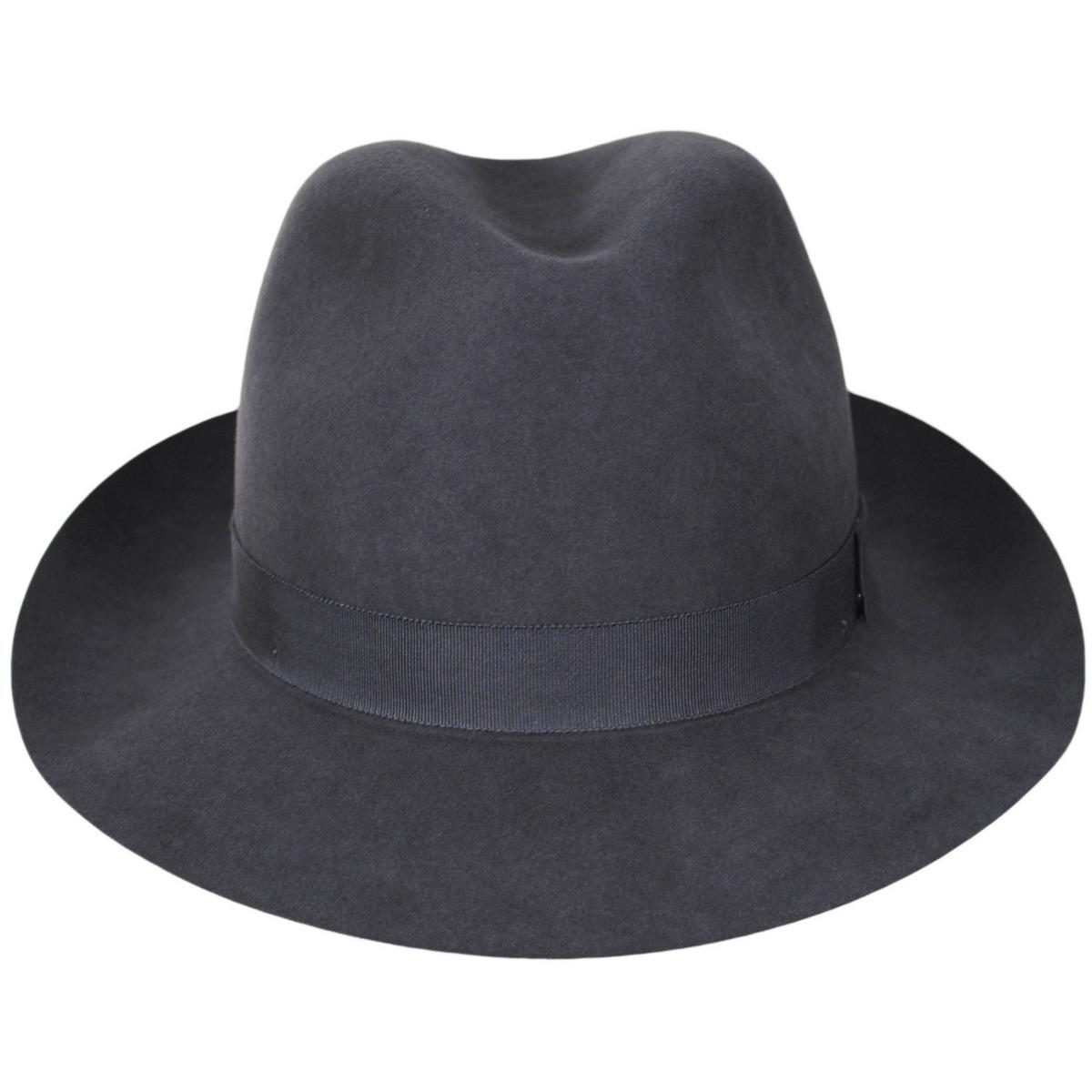 Bailey 1922 | Draper III Fur Felt Fedora Hat | 130082 | front | CHARCOAL