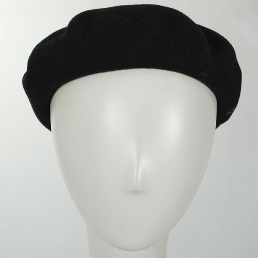 Heritage par Laulhere | Cobra Wool Military Beret | 151054 | front | NOIR