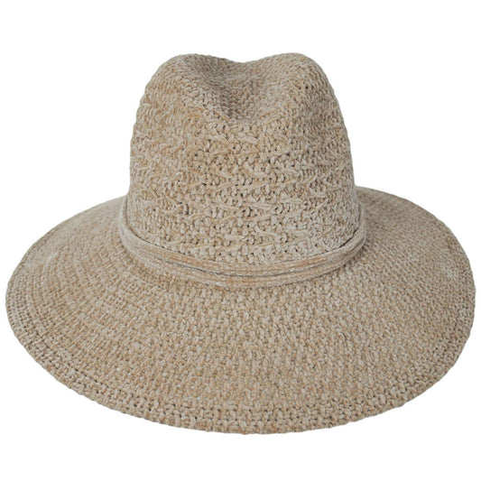 San Diego Hat Company | Double Chenille Knit Fedora Hat | 108652 | front | CAMEL