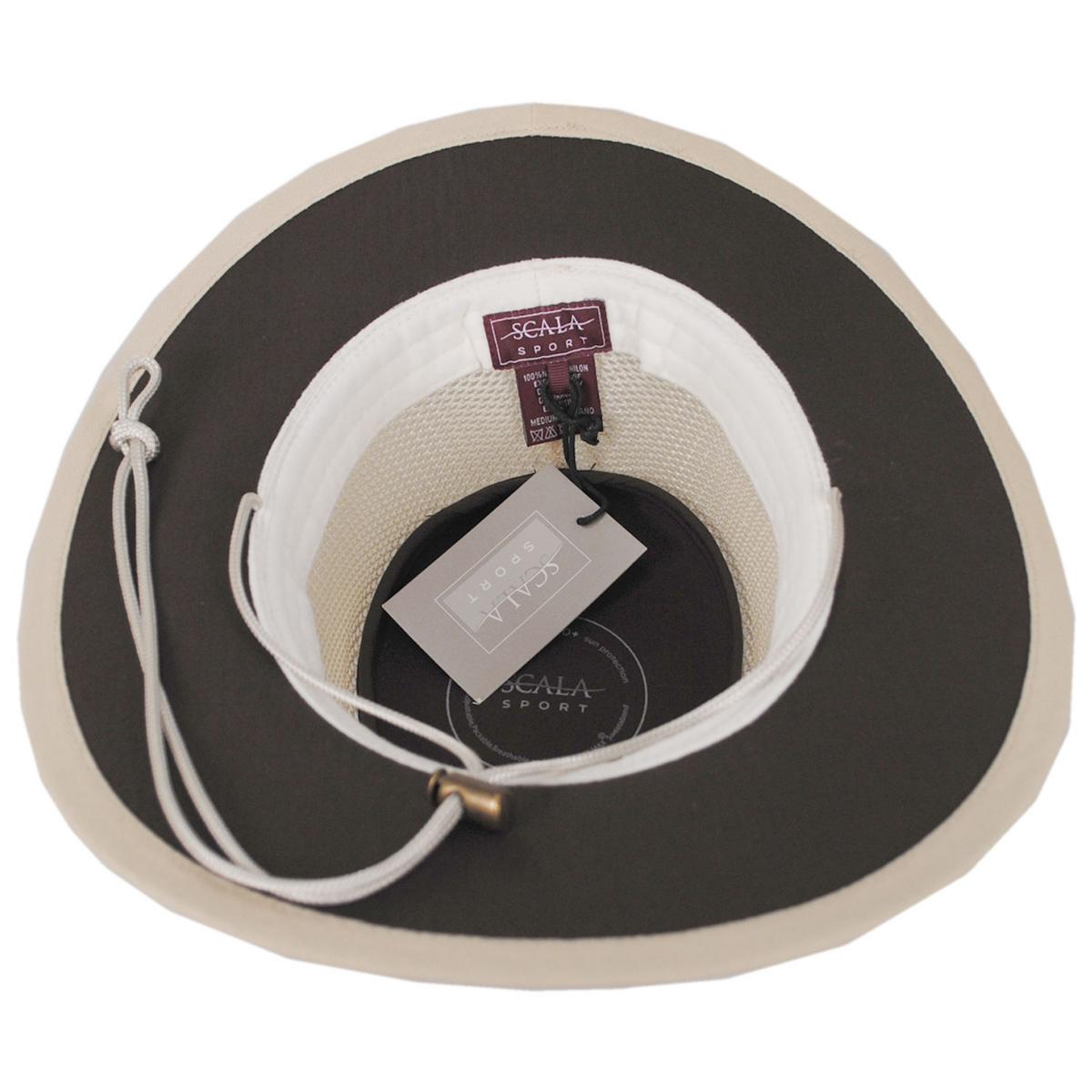 Scala | Mesh Covered Safari Hat | 400202 | under | CLAY