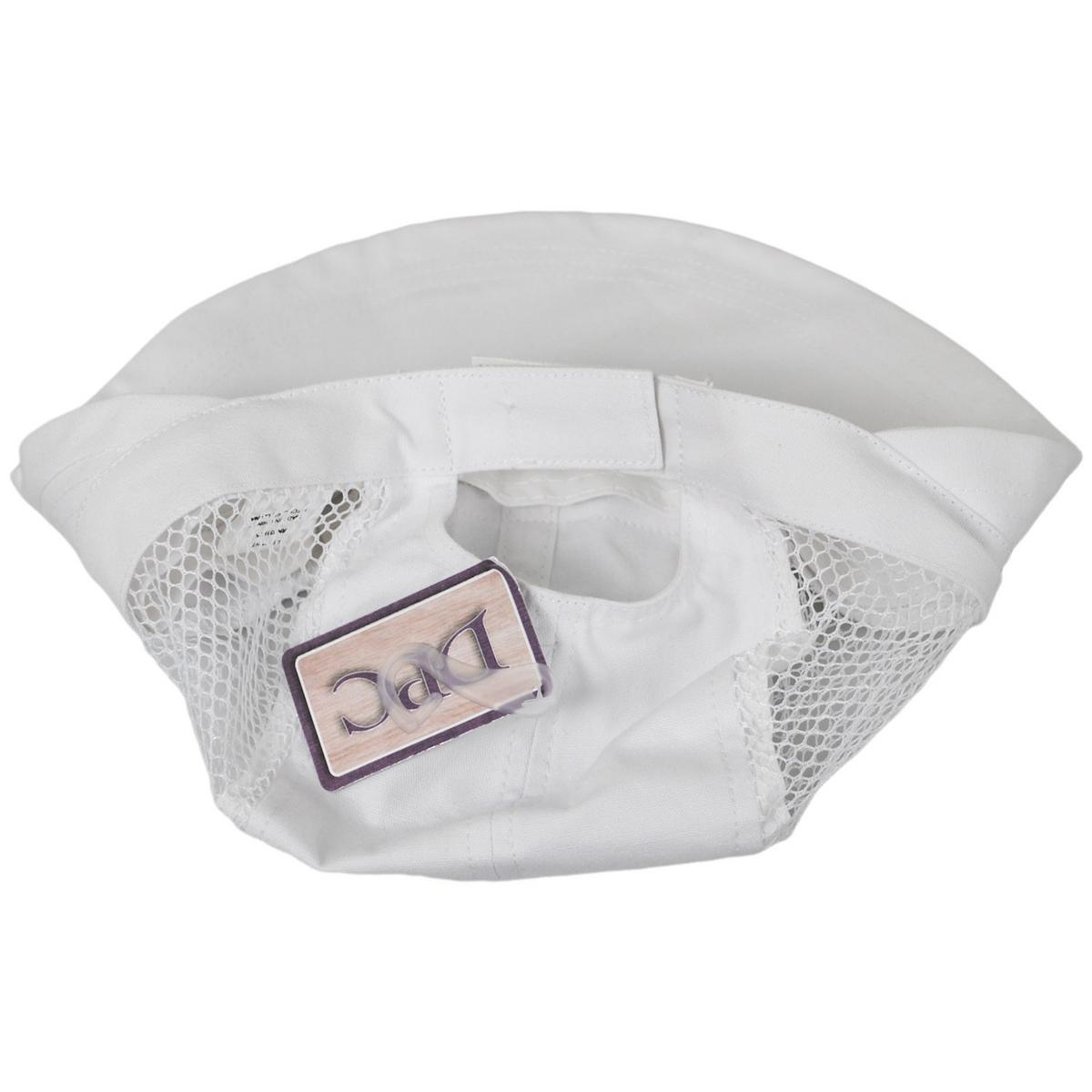 Dorfman Pacific | Tennis Cotton and Mesh Visor Cap | 106302 | under | WHITE