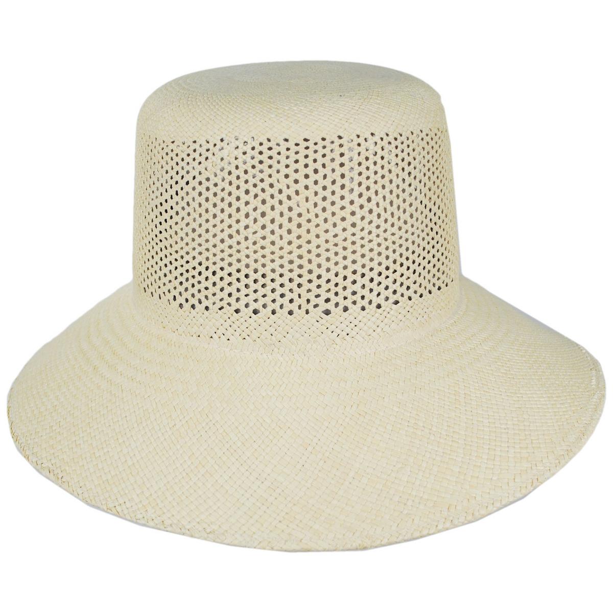 BRIXTON HATS | Lopez Vent Crown Panama Straw Sun Hat | 104052 | front | SAND