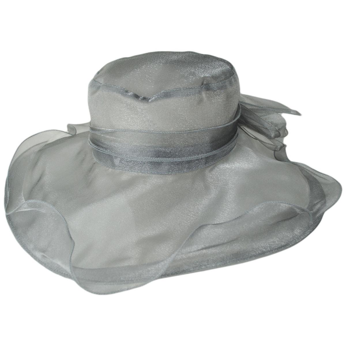 San Diego Hat Company | Organza Pearl Boater Dress Hat | 121052 | lead | SILVER