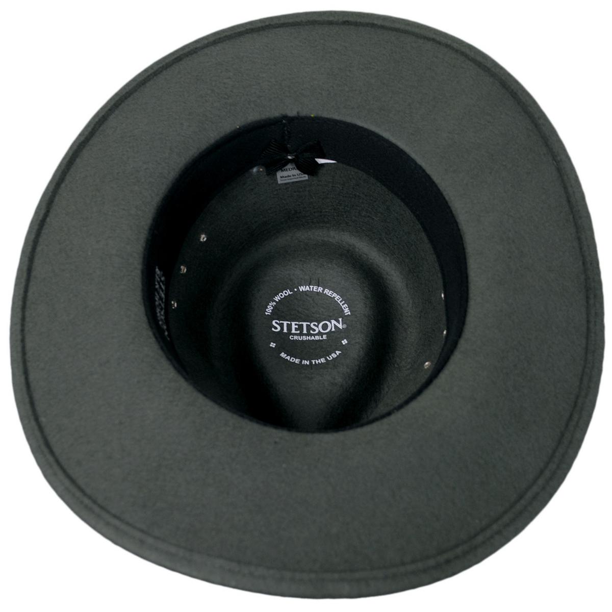 Stetson | Elkhorn Crushable Wool Felt Western Hat | 130689 | under | STEEL