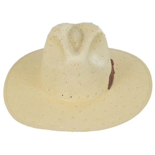 Bailey 1922 | Imlay Knotted Shantung Straw Fedora Hat - FINAL SALE | 127756 | front | TAN