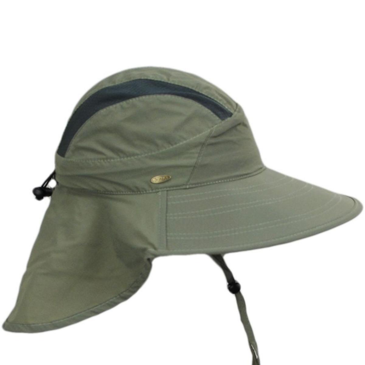 Scala | Natalie Nylon Trail Hat | 106435 | profile | OLIVE
