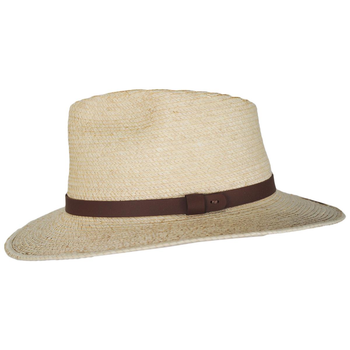 SunBody Hats | Teardrop Guatemalan Palm Leaf Straw Fedora Hat | 128206 | profile | NATURAL