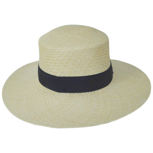 3 Regions Trade Co. | Bolero Cuenca Panama Straw Hat - FINAL SALE | 128751 | front | NATURAL/NAVY