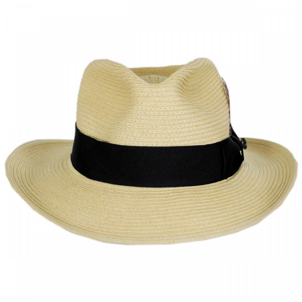 Jaxon Hats | Summer C-Crown Toyo Straw Fedora Hat | 129010 | front | NATURAL