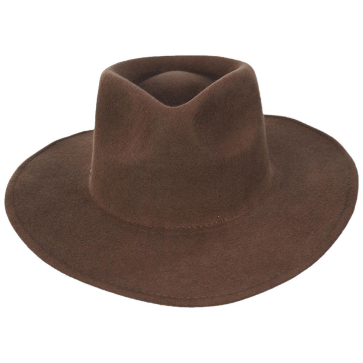 Scala | Kathrina Wool Felt Fedora Hat | 123442 | front | PECAN