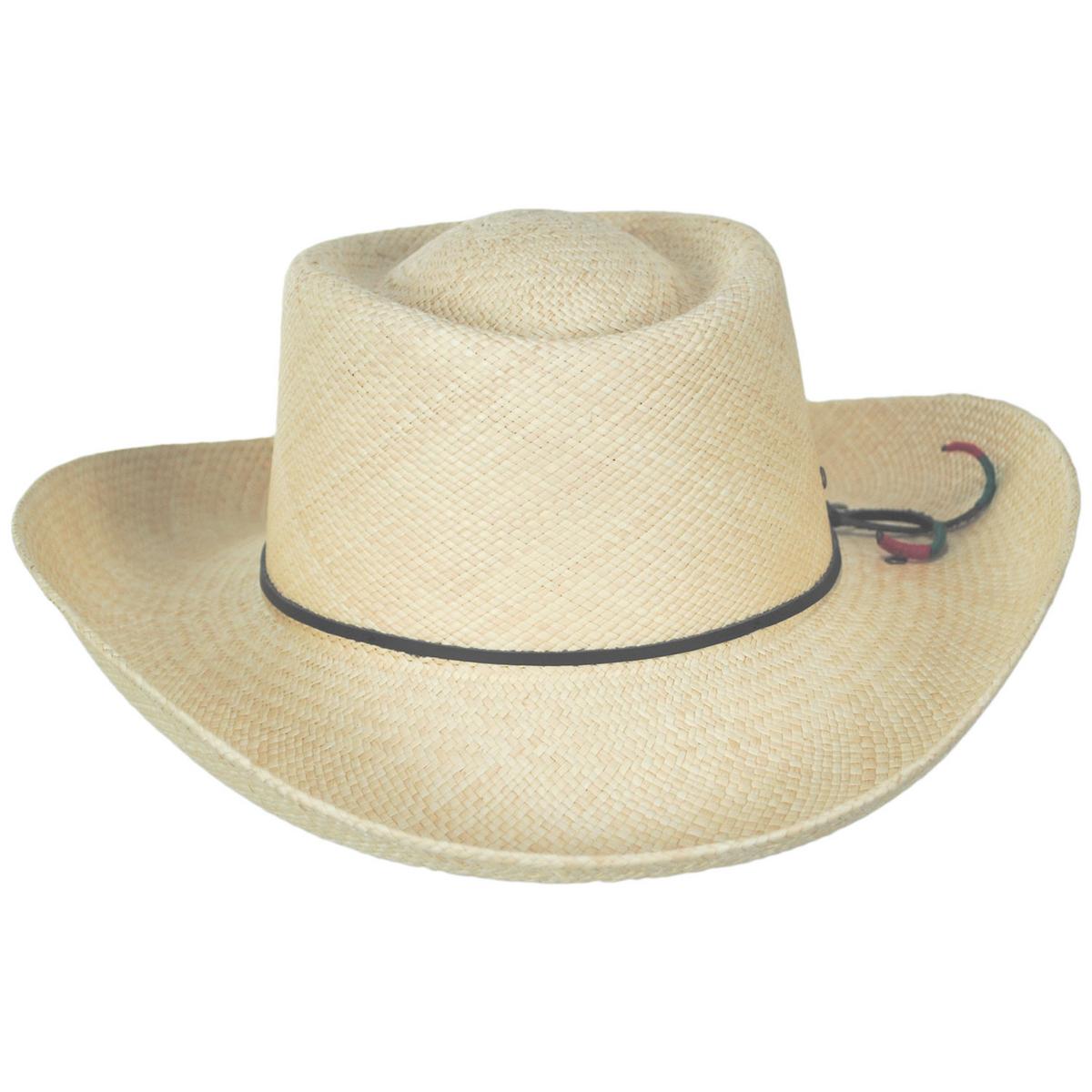 Bigalli | Los Rios Panama Straw Gambler Hat | 129255 | front | NATURAL