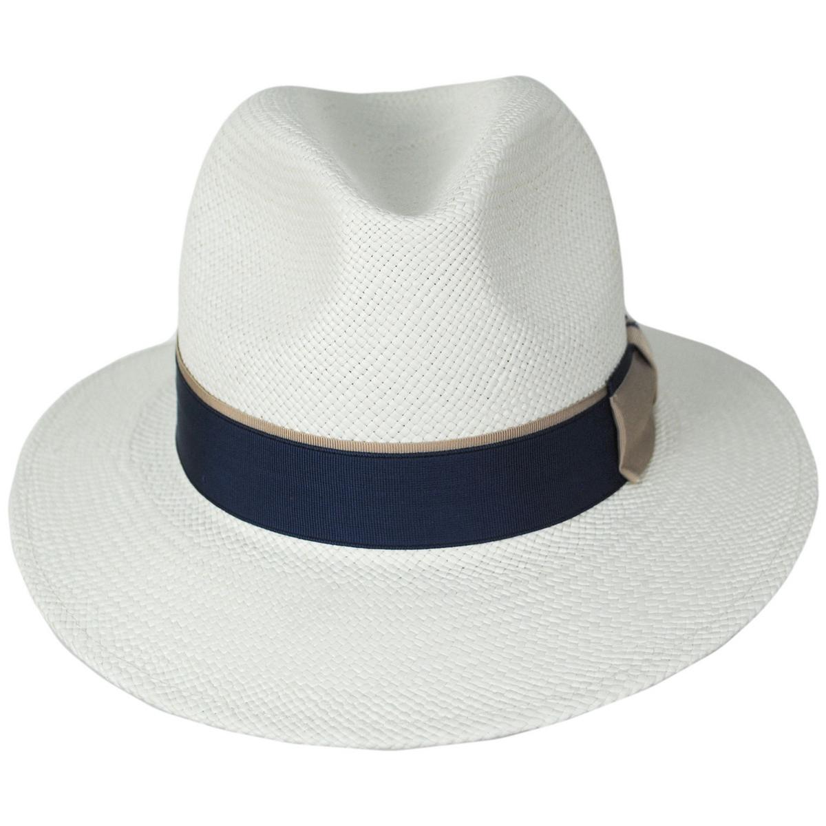 Stefeno Hats | Carena Brisa Panama Straw Fedora Hat | 129707 | front | BLEACH