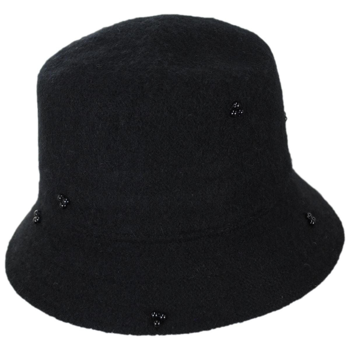 San Diego Hat Company | Glam Wool Knit Bucket Hat | 108654 | lead | BLACK