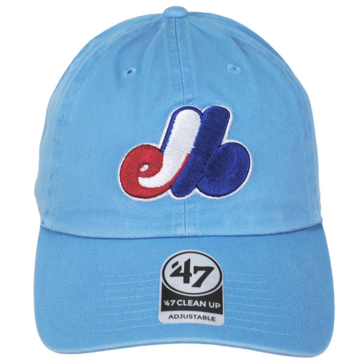 47 Brand | Montreal Expos MLB Cooperstown Clean Up Strapback Baseball Cap Dad Hat | 203341 | front | COLUMBIA