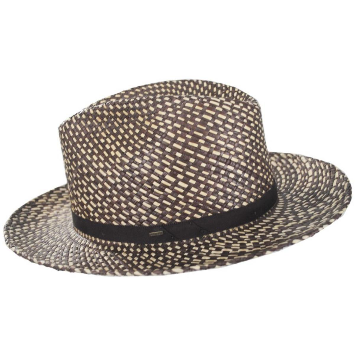 Bailey 1922 | Phineas Two Tone Panama Straw Fedora Hat | 127733 | profile | OAK/NATURAL