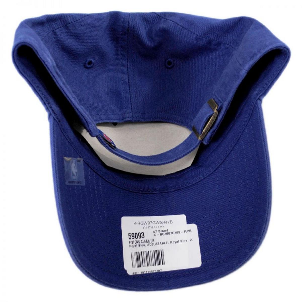 47 Brand | Detroit Pistons NBA Clean Up Strapback Baseball Cap Dad Hat | 204020 | under | ROYAL
