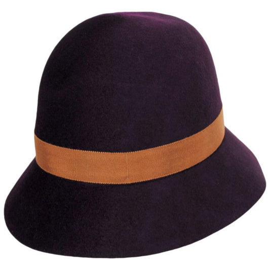 Betmar | Barton LiteFelt Wool Cloche Hat | 123133 | lead | PLUM
