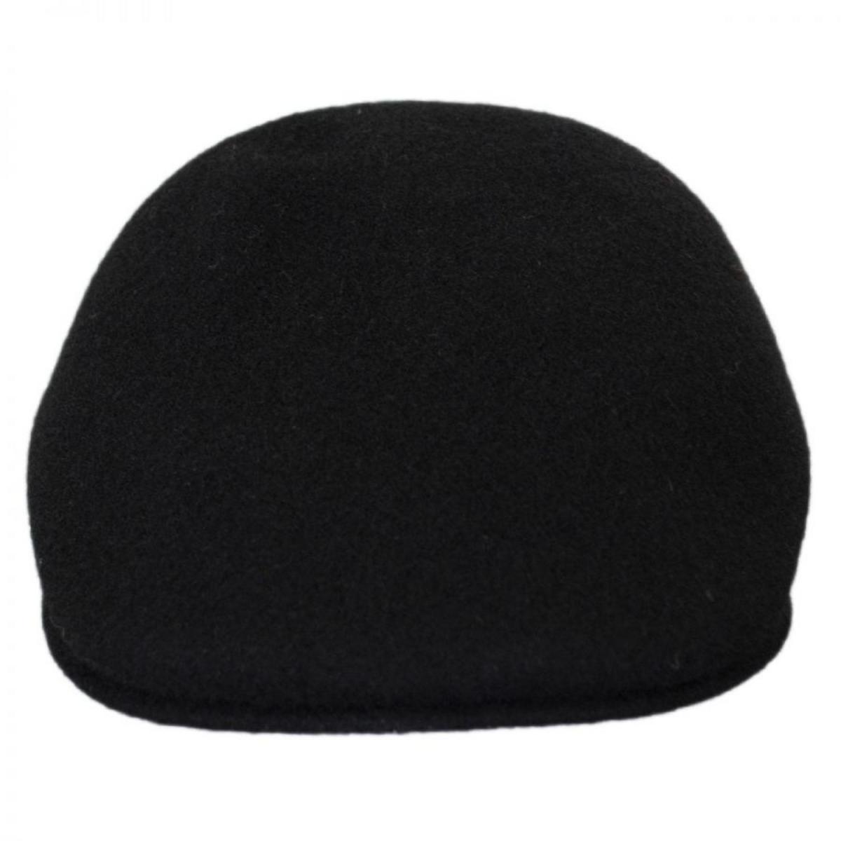 Kangol | Seamless Wool 507 Ivy Cap | 160925 | front | BLACK/GOLD
