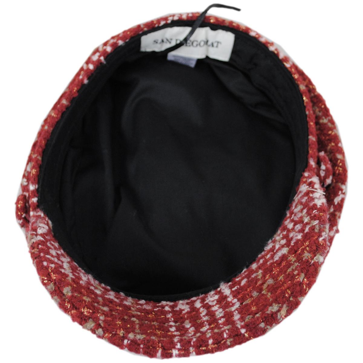 San Diego Hat Company | Emmy Lou Tweed Cabbie Cap | 108655 | under | RED
