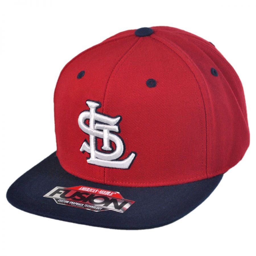 American Needle St Louis Cardinals MLB Back 2 Front Snapback Baseball Cap MLB Baseball Caps