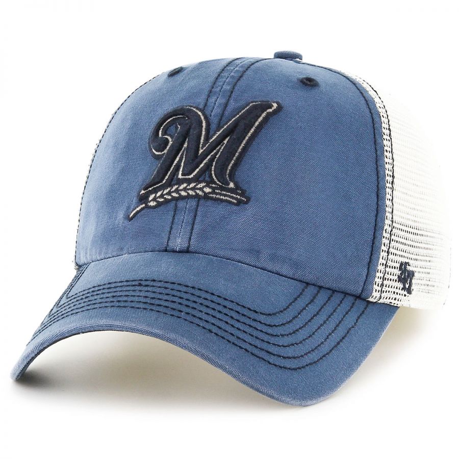 47 Brand Milwaukee Brewers MLB Rockford Mesh Baseball Cap MLB Baseball Caps