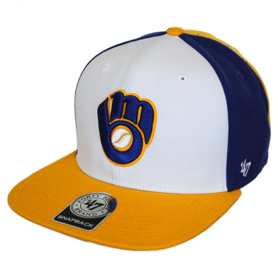 47 Brand Milwaukee Brewers MLB Amble Snapback Baseball Cap MLB Baseball