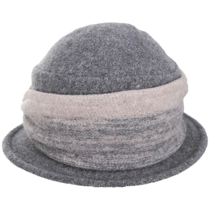 Scala | Mysaria Boiled Wool Cloche Hat | 106421 | front | GREY