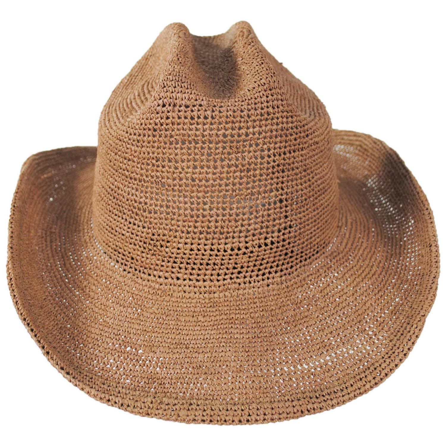 BRIXTON HATS | Odessa Raffia Straw Cowboy Hat - Italian Clay | 104063TC | front | ITALIAN CLAY