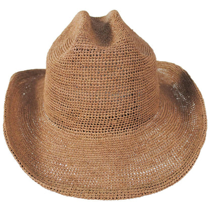 BRIXTON HATS | Odessa Raffia Straw Cowboy Hat - Italian Clay | 104063TC | front | ITALIAN CLAY