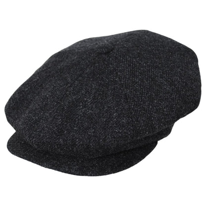 City Sport Caps | Melange Wool Newsboy Cap | 175114 | lead | CHARCOAL