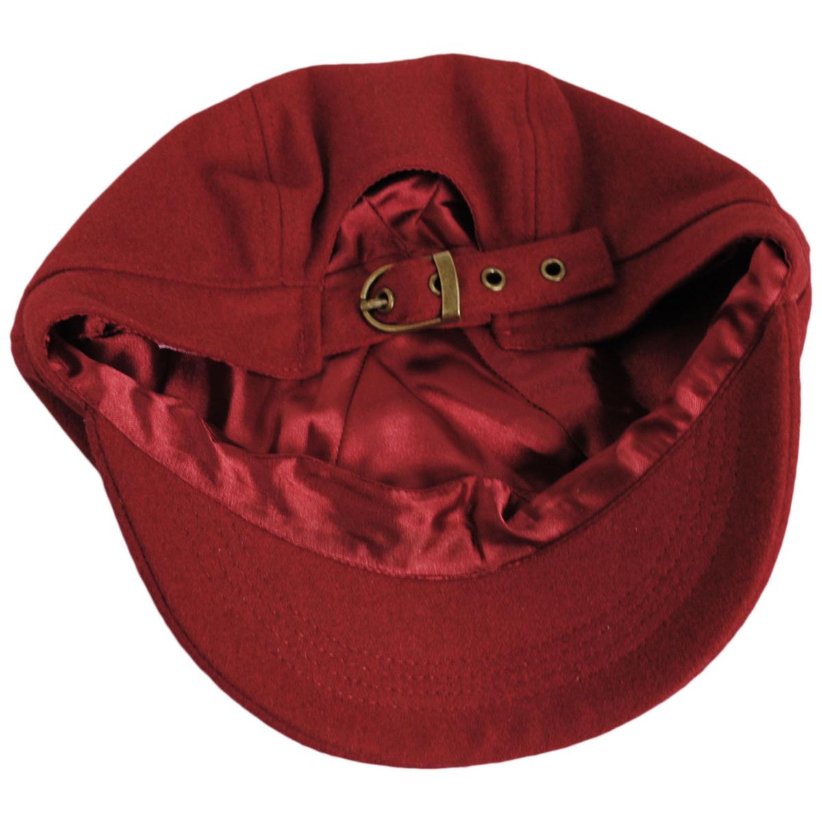 sur la tete | Wool Blend Spitfire Newsboy Cap | 167554 | under | RED