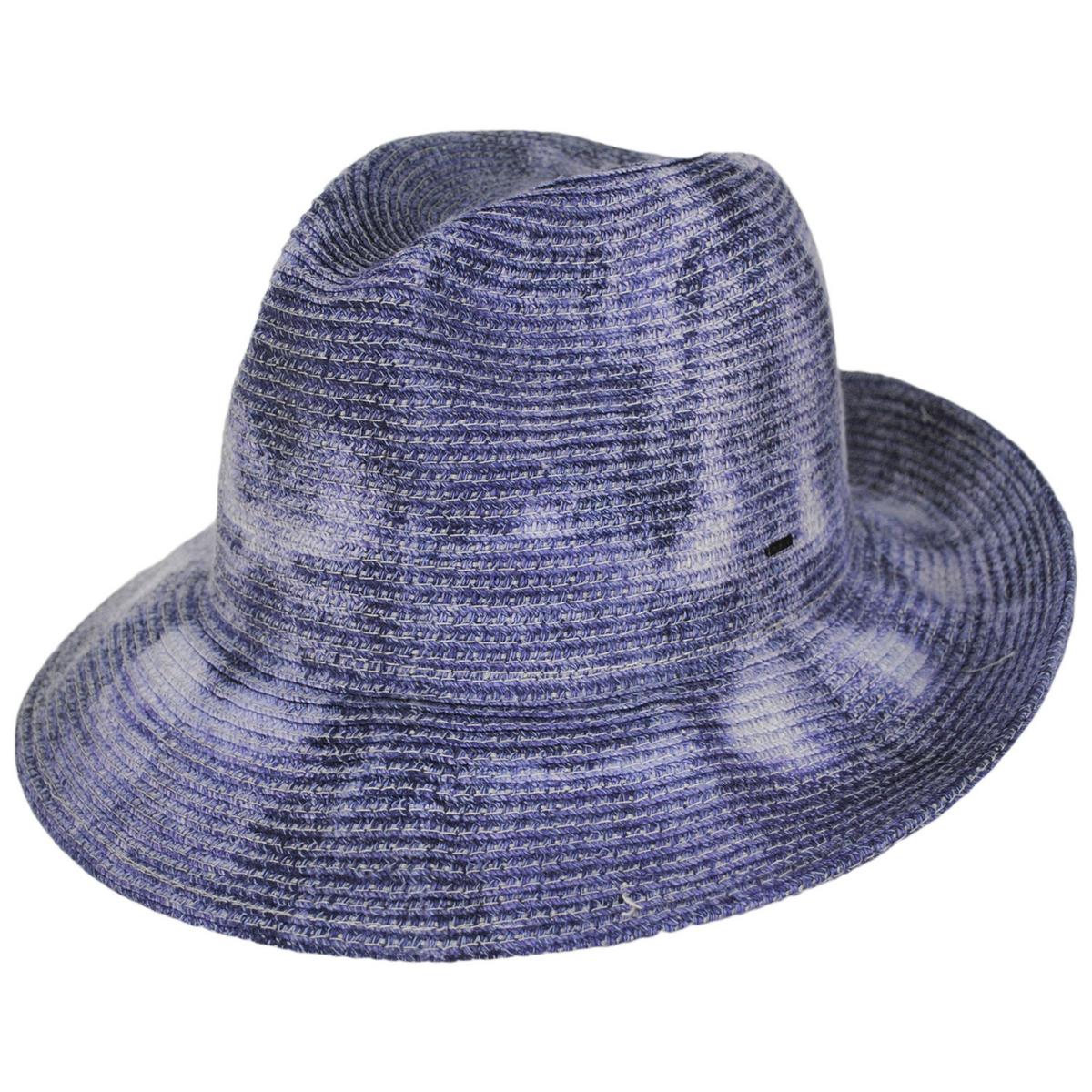 Bailey 1922 | Cleves Tie-Dye Toyo Straw Fedora Hat | 127931 | lead | DUSK INDIGO