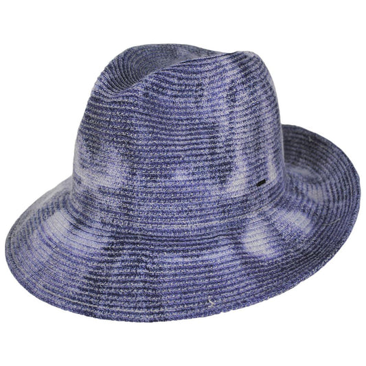 Bailey 1922 | Cleves Tie-Dye Toyo Straw Fedora Hat | 127931 | lead | DUSK INDIGO