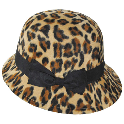 San Diego Hat Company | Leopard Cloche Hat | 125221 | profile | LEOPARD