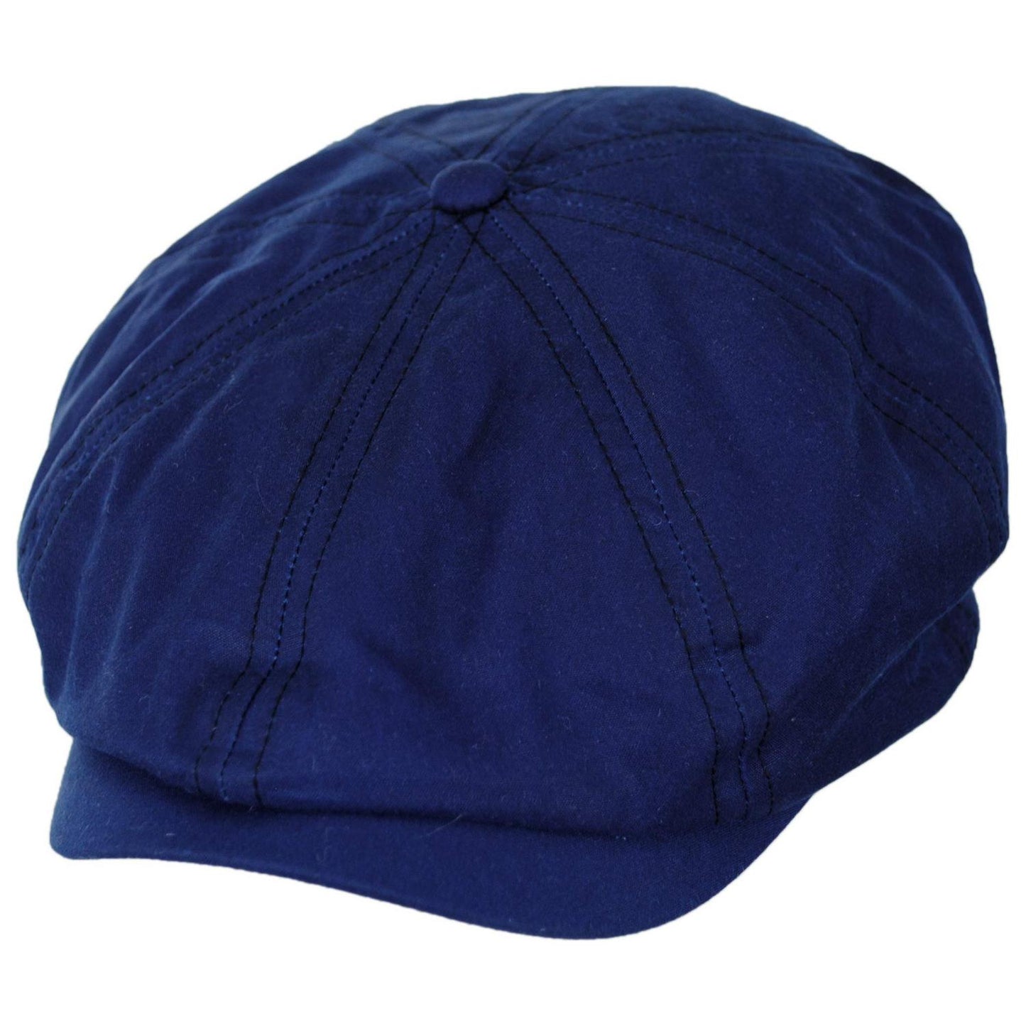 Jaxon & James | British Millerain Wax Cotton Newsboy Cap | 170010 | lead | NAVY BLUE