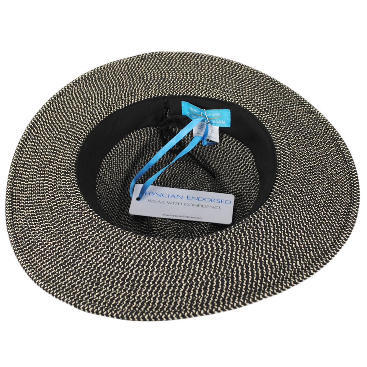 Physician Endorsed | Esme Toyo Braid Fedora Hat | 102698 | under | BLACK TWEED